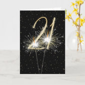 21. Hochzeitstag Sparkler Karte (Gelbe Blume)
