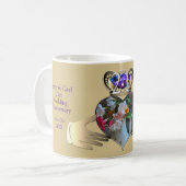 21. Hochzeitstag Tasse Claddaugh Iolite (Vorderseite Links)