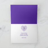 21. Iolite Wedding Jubiläum Herzkarte Karte (Innenseite)