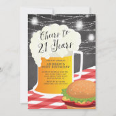 21 Jahre 21. Geburtstagsfeier Einladung (Vorderseite)
