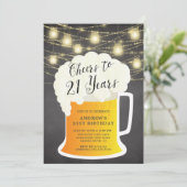 21 Jahre 21. Geburtstagsfeier Einladung (Stehend Vorderseite)