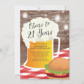 21 Jahre 21. Geburtstagsfeier Einladung (Vorderseite)