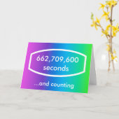 21 Jahre alt / 21. Geburtstag (Sekunden) Karte (Gelbe Blume)