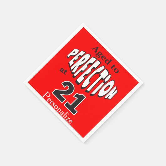 21 Jahre alt bis Perfektion Serviette (Ecke)