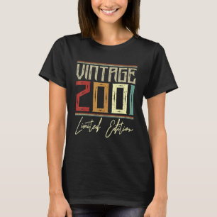 21 Jahre alt Vintage 2001 21. Geburtstag T-Shirt