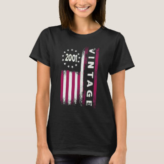 21 Jahre alte Vintage 2001 Amerikanische Flagge 21 T-Shirt