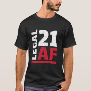 21 Jahre altes Party Outfit 21. Geburtstag Rechtsa T-Shirt