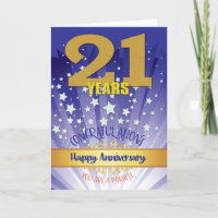 21 Jahre Erholung Jahrestag kühne Zahl