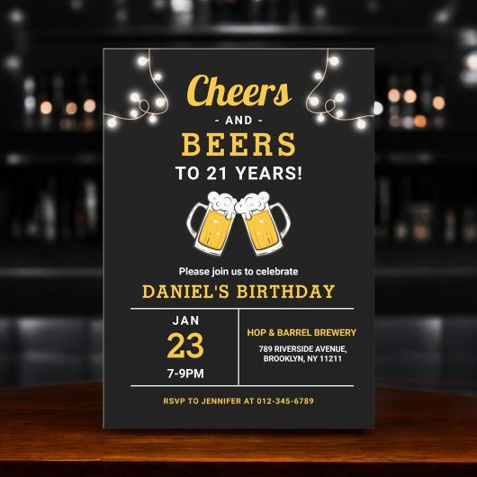21 Jahre Geburtstagsparty Einladung