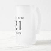 21 Jahre Mattiertes Bier-Glas Mattglas Bierglas (VorderseiteRechts)