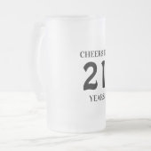 21 Jahre Mattiertes Bier-Glas Mattglas Bierglas (Vorderseite Links)