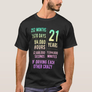 21 Jahre verheiratet Lustiges 21. Hochzeitstag-Jub T-Shirt