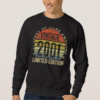 21 Jahre Vintag 2001 21. Geburtstag Sweatshirt