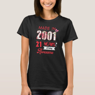 21 Jahre Vintag 2001 21. Geburtstag T-Shirt