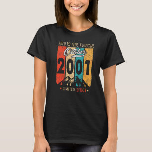 21 Jahre Vintager Oktober 2001 21. Geburtstag T-Shirt