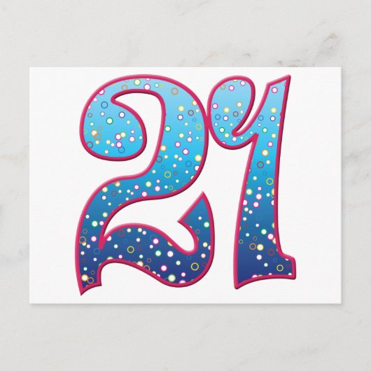 21-jähriger Rave Postkarte (Vorderseite)