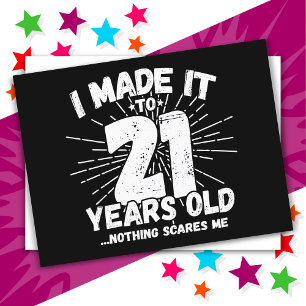 21-jähriger sarkastischer Meme Lustiger 21. Geburt Postkarte