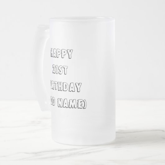 21. Jeder muss an etwas glauben Mattglas Bierglas (Vorderseite Links)