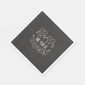 21. Jubiläum Geschenk Chalk Herzen Serviette (Ecke)