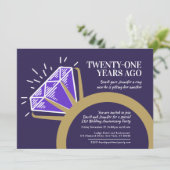 21. Jubiläum Party Iolith Ring Grafik Einladung (Stehend Vorderseite)