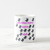 21 Katzen-Köpfe alt Kaffeetasse (Mittel)