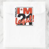 21 & LEGAL Aufkleber (Tasche)