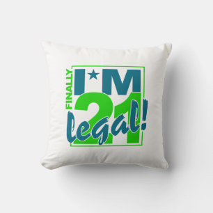 21 & LEGAL throw Kissen