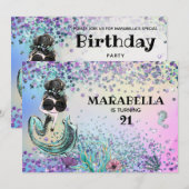 *~* 21 Luxe Rainbow Mermaid Glam Birthday Party Einladung (Vorne/Hinten)