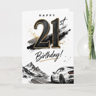 21. männlicher Geburtstag Karte