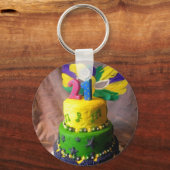 21 Mardi Gras Cake Schlüsselanhänger (Vorderseite)