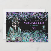 *~* 21 Meerjungfrau GLAM LUXE Unter dem Meer Gebur Einladung (Vorderseite)