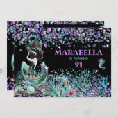 *~* 21 Meerjungfrau GLAM LUXE Unter dem Meer Gebur Einladung (Vorne/Hinten)