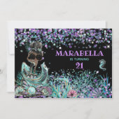 *~* 21 Meerjungfrau LUXE GLAM Unter dem Meer Gebur Einladung (Vorderseite)