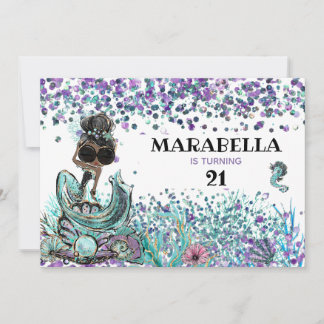 *~* 21 Meerjungfrau LUXE GLAM Untersee Geburtstags Einladung