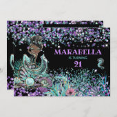 *~* 21 Meerjungfrau Magisch Unter dem Meer Geburts Einladung (Vorne/Hinten)