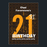 21. Modern Birthday Party Gold und Black W1797B Einladung<br><div class="desc">Dieses zeitgenössische Design mit seinem großen und kühlen Text ist ein lustiger Weg,  um die Menschen zu einem 21. Geburtstag zu laden.  Text auf Einladung ist vollkommen anpassbar. Personalisieren Sie Ihre Party-Details!</div>