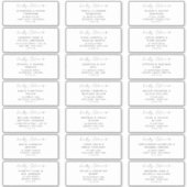 21 Moderne Wedding Guest Address Labels (Vorderseite)