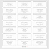 21 Moderne Wedding Guest Address Labels (Blatt)