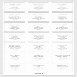 21 Moderne Wedding Guest Address Labels