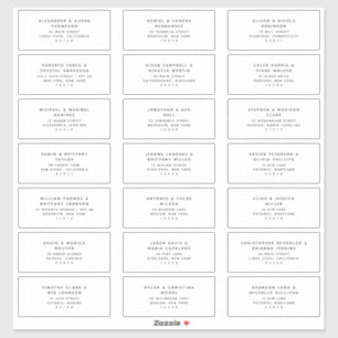 21 Moderne Wedding Guest Address Labels