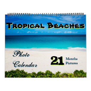 21 Monate/Foto-tropischer Strand-Kalender Kalender