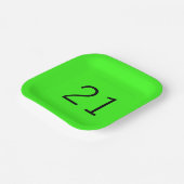 21 Neongrüne Farbe des benutzerdefinierten Zeitalt Pappteller (Gewinkelt)
