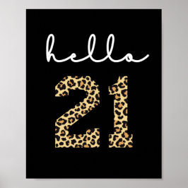 21 | Niedlicher 21. Geburtstagskäfigdruck Poster
