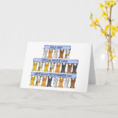 21. November Geburtstag Cartoon Katzen Karte (Gelbe Blume)