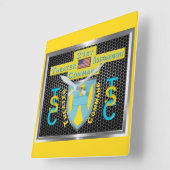 21. Oberkommando Quadratische Wanduhr (Winkel)