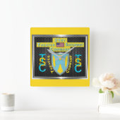 21. Oberkommando Quadratische Wanduhr (Zuhause)