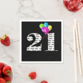 21. Party-Ballons Serviette (Beispiel)