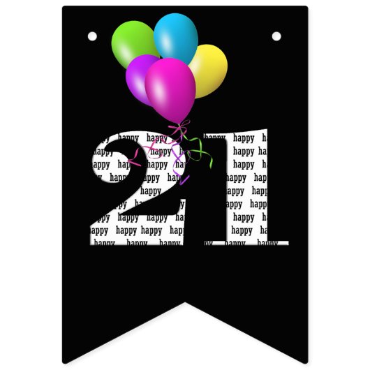 21. Party-Ballons Wimpelkette (Zweite Fahne)