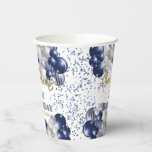 21. Party Navy Balloons Pappbecher (Links)