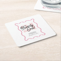 21. Retro Wavy Minimalistisch 21. Geburtstag